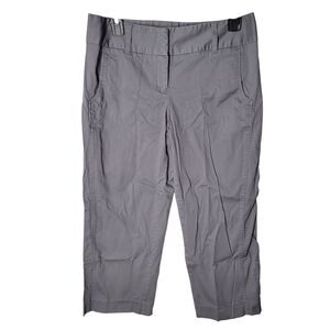 Daisy Fuentes Womens Size 4 Gray Solid Trouser Capri Pants